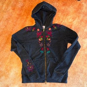 JW Los Angeles Embroidered Full-zip Hoodie